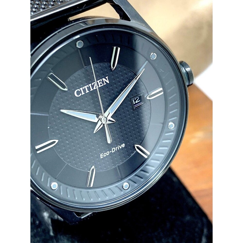 Citizen Men's Watch BM6988-57E Eco-Drive Black Dial Solar Mesh Stainless Steel